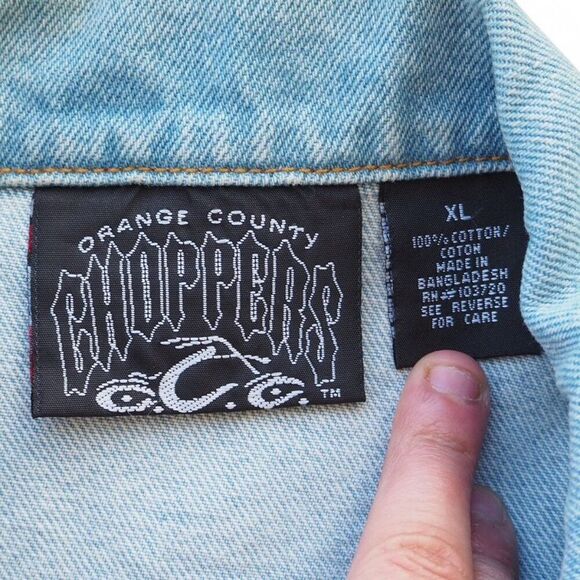 OCC Orange County Choppers Y2K Sleeveless Distressed Bikers Denim Vest Men's XL - Picture 3 of 8